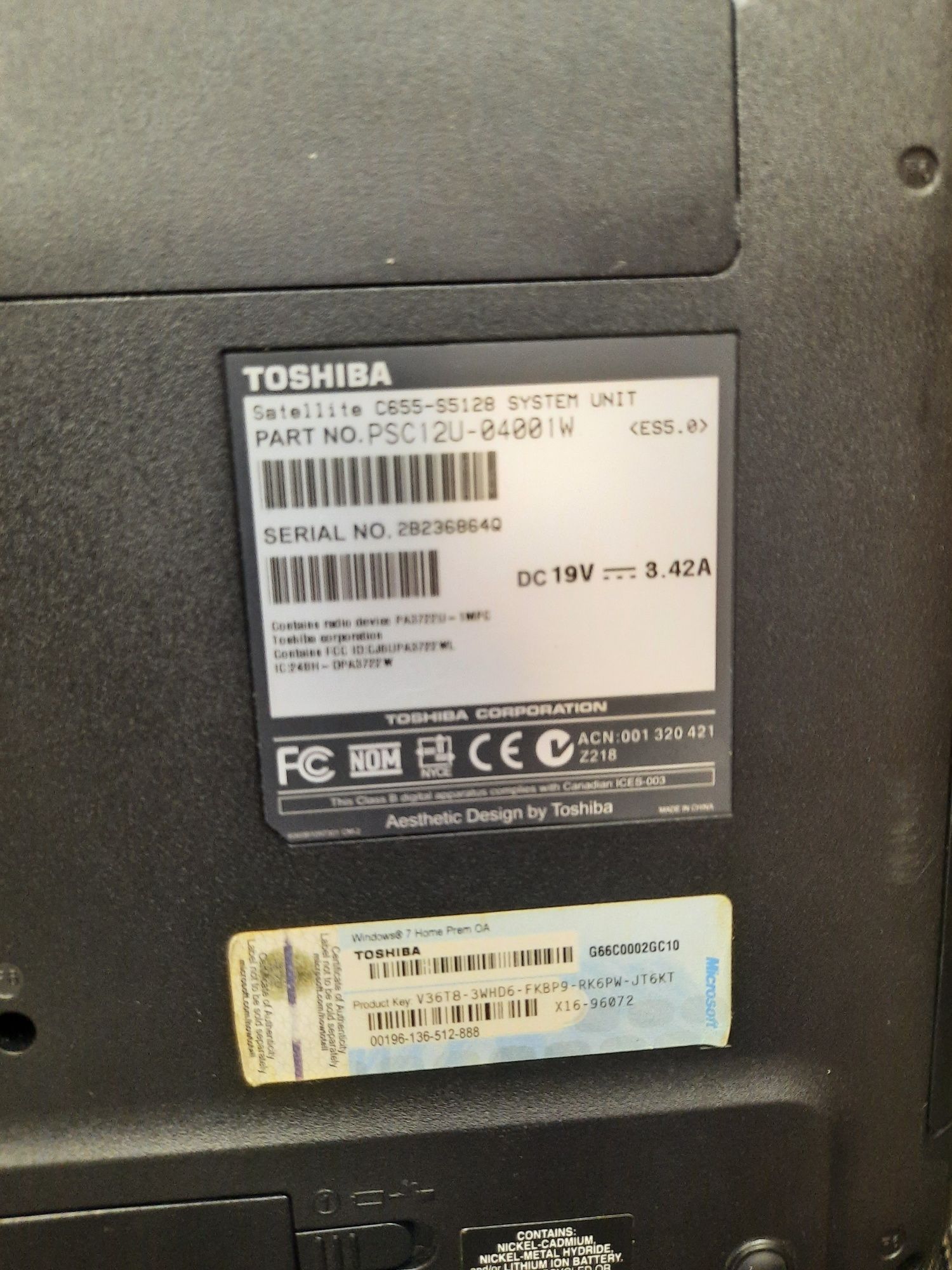 Toshiba satellite c655