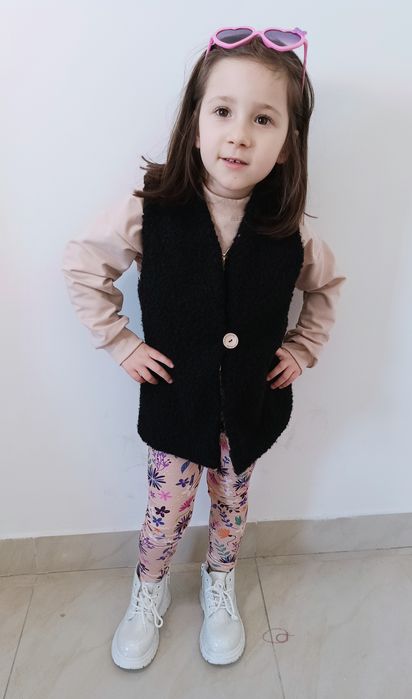 Kamizelka baranek dla dziewczynki