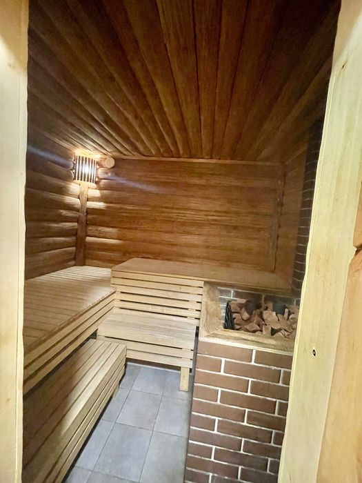 Лазня на дровах, власний берег