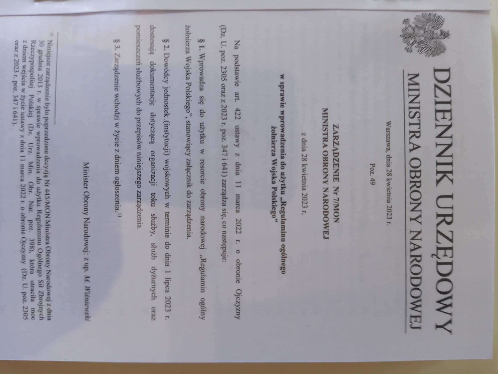 Regulamin ogólny żołnierza Wojska Polskiego