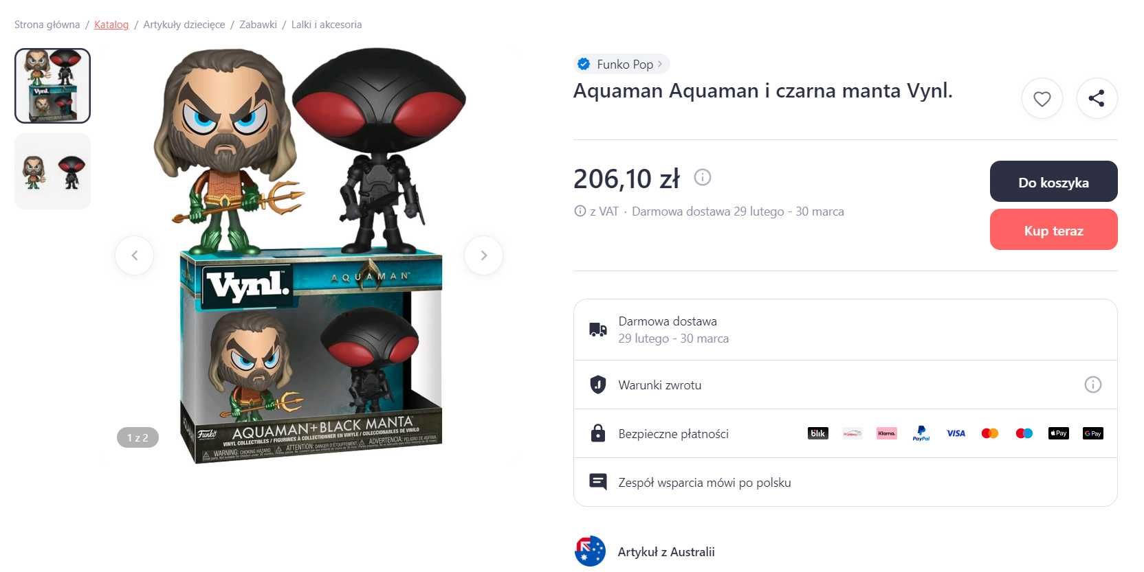 Funko POP Funko Vynl 2pak! Aquaman i Black Manta