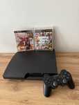Konsola PlayStation 3 Slim PS3 + Pad + 3 Gry + Film Sztanga i Cash