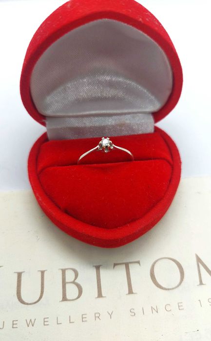 Pierścionek złoty z brylantem Jubitom 585 NA ZARĘCZYNY / Cz-wa