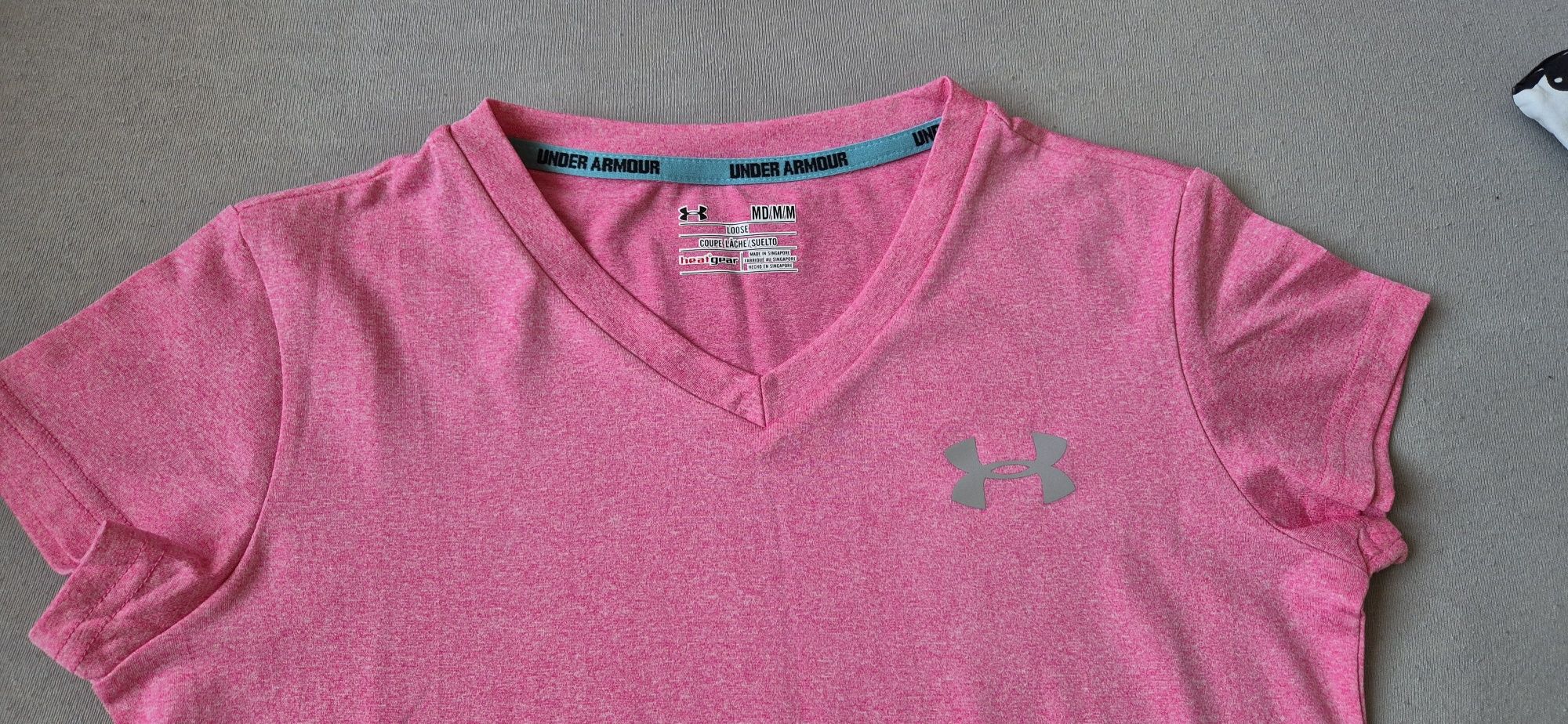 Nowa koszulka treningowa logo Under Armour rozm. M różowa