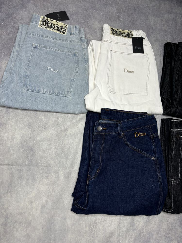 Джинсы Dime , штаны , дайм , sk8 , скейтборд, YKK , NEW, baggy jeans
