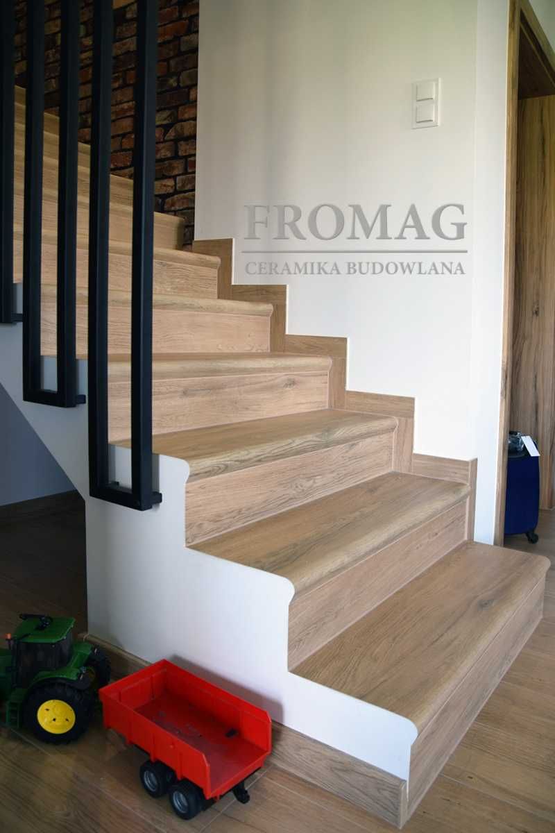 Płytki drewnopodobne na schody 120cm drewniane Mattina Stopnica
