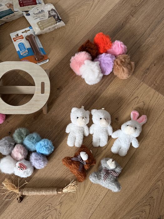 Zabawki dla kota miękkie futro miś królik