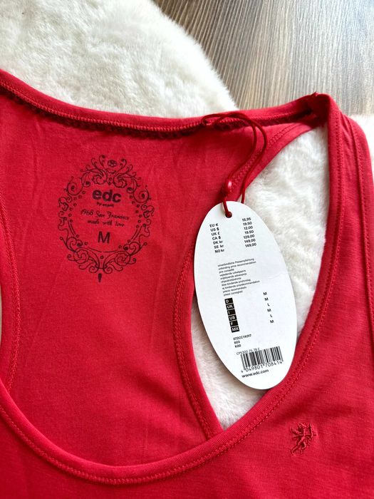 Koszulka damska sport bokserka top z wiskozy koralowa BLG0014 ESPRIT M