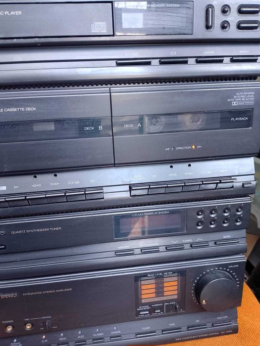 Mini wieża Sansui TA-1000L 2x40W CD 2 kaset magnetofon tuner sprawna