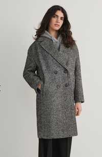 Двобортне пальто з візерунком «ялинка