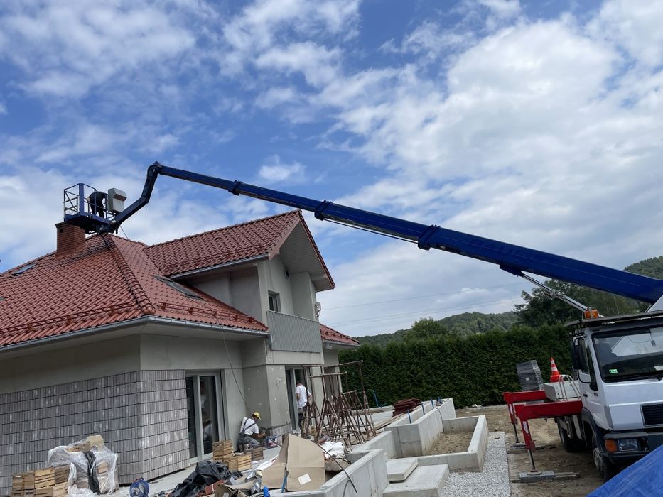 Wynajem podnośnika koszowego zwyżki wycinka mycie 17m 26m