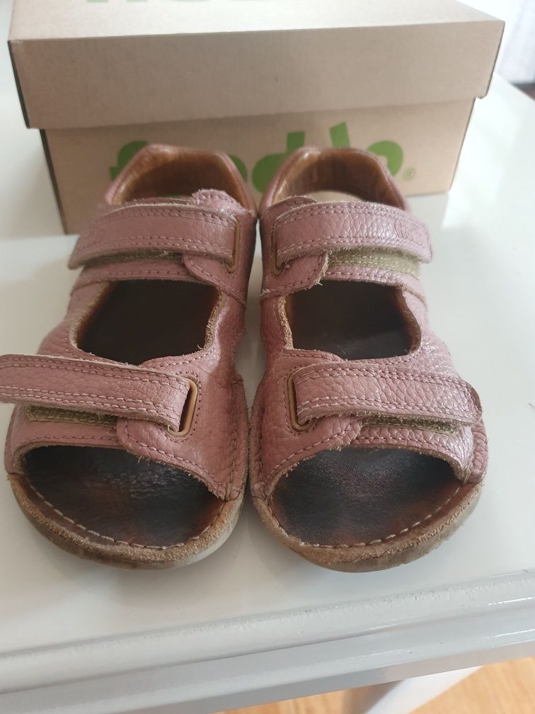Sandałki skórzane froddo barefoot 27 flexi mini różowe giętkie