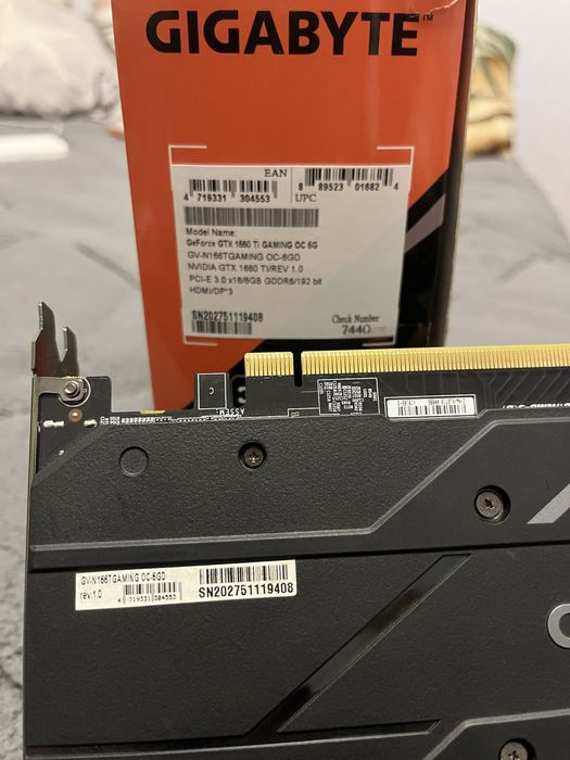 Продам відеокарту gigabite gtx 1660 ti gaming os