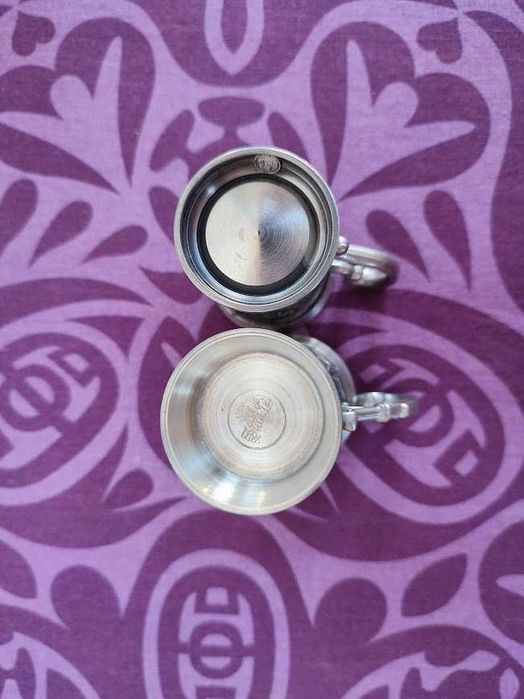 Вінтажні вироби з харчового олова. Чарки 40мл. Німеччина.