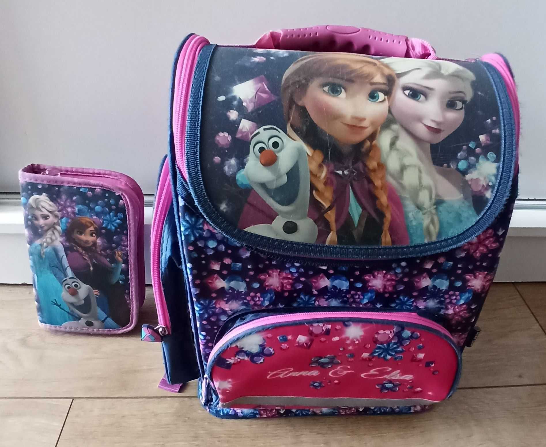 plecak szkolny Kraina Lodu + rozkładany piórnik Frozen