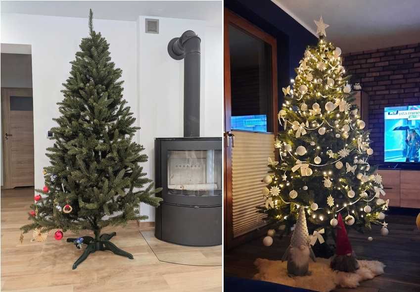 Choinka sztuczna Świerk Naturalny Pełny 180/ 220/ 250cm GĘSTE/JAK ŻYWE