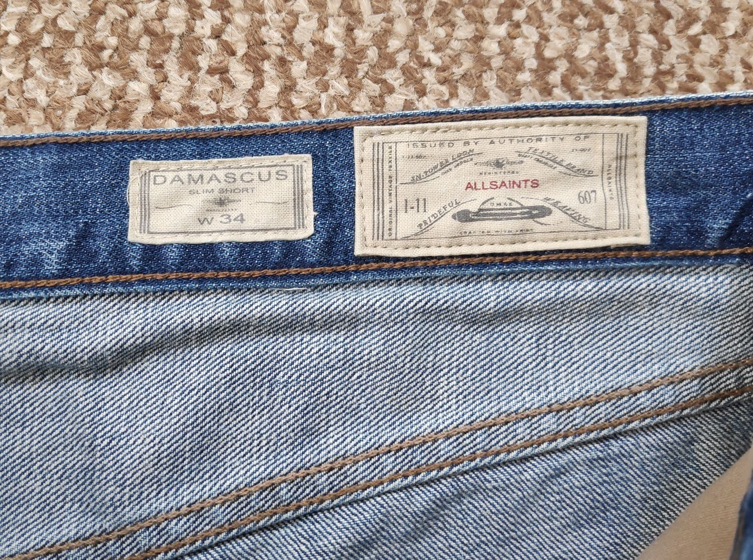ALL SAINTS Neko Damascus шорты джинсовые slim fit ОРИГИНАЛ W34 - L