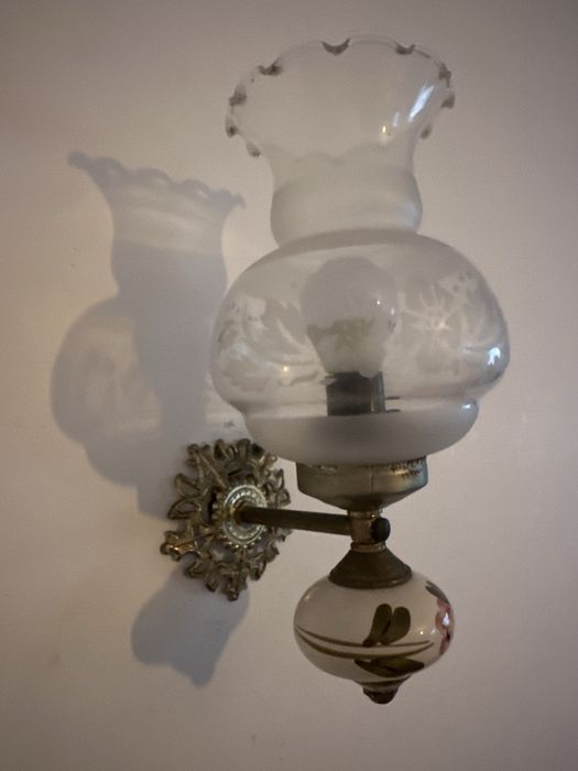 2 candeeiros/aplique/iluminação de parede vintage 14x18x28cm