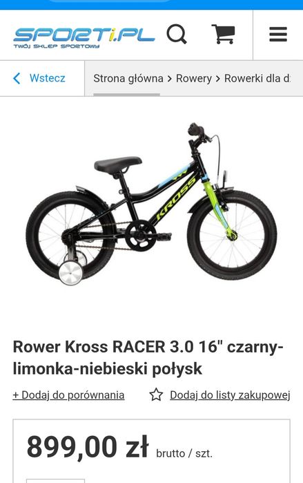 Rower dziecięcy KROSS 16"
