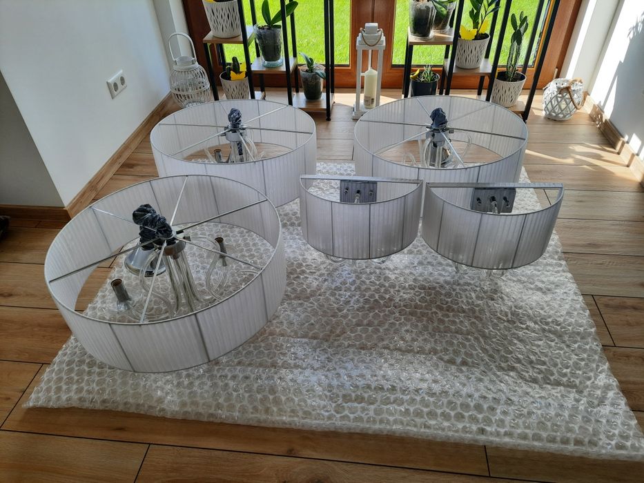 Lampa wisząca Ideal Lux SWAN SP3 BIANCO 3szt i Ideal Lux SWAN AP2 2szt