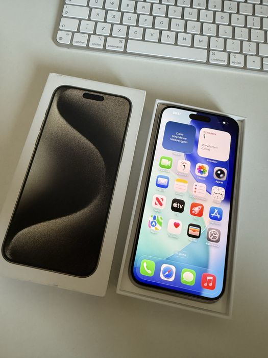 iPhone 15 Pro Max 256gb Natural Titanium Bateria 92% od nowości
