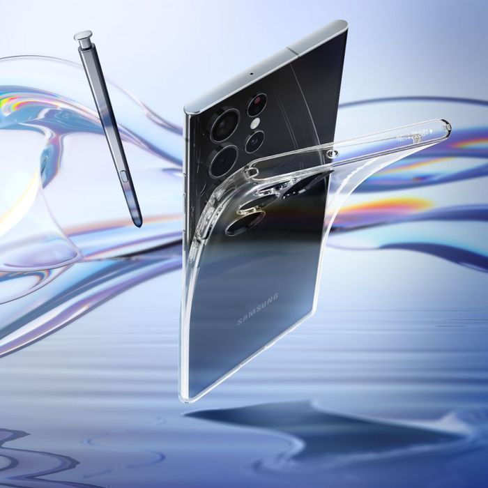 Etui ochronne Spigen Liquid Crystal Galaxy S22 Ultra, przezroczyste