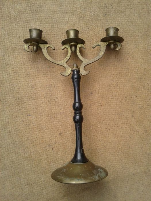 Бронзовый подсвечник - канделябр СССР латунь , свічник СРСР