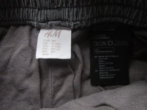 Spodnie niemowlęce H&M sztruksowe sztruksy rozm. 80