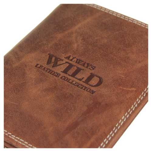 Always Wild BROWN RFID portfel męski skórzany brązowy