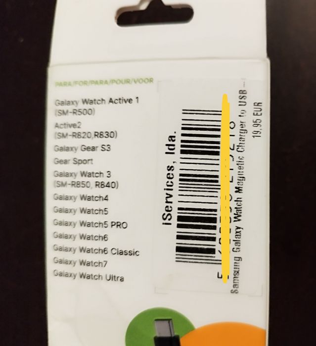 Carregador Smartwatch Samsung