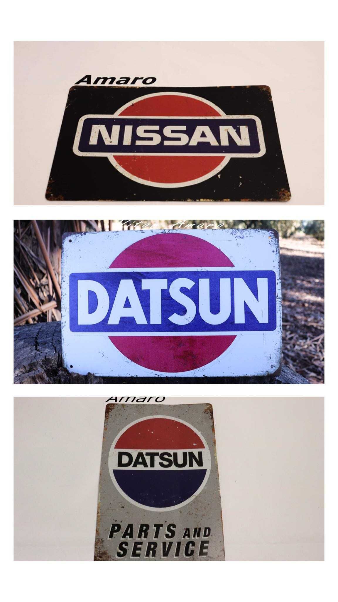 Placa/Chapa de Metal Vintage/Retro Datsun, Nissan (3 Modelos) | NOVAS