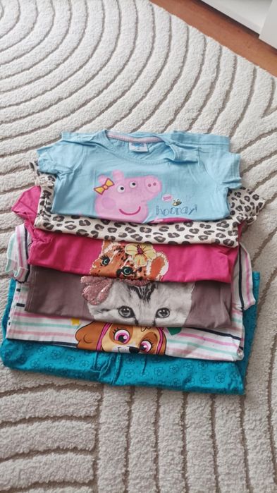 Zestaw ubranek dziewczynka 110 116 stan bdb 50 szt.