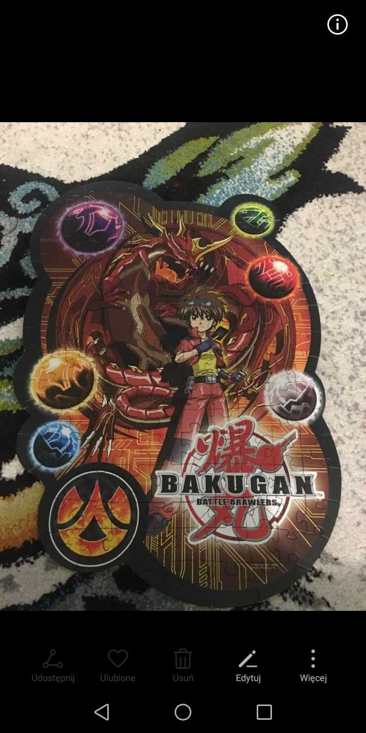 puzzle Bakugan 150 el. Stan puzzli bdb, stan pudełka dobry