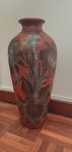 Pote acastanhado 43cms e flores tom verde 40€