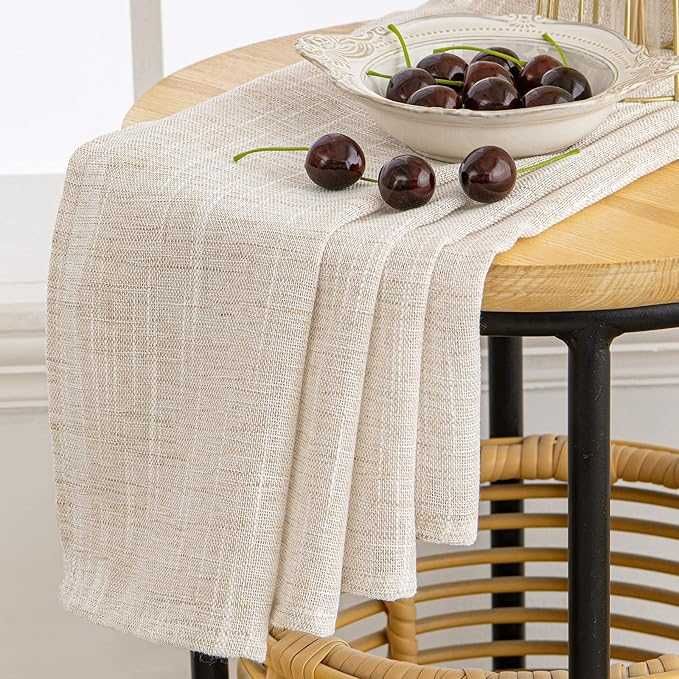 Miulee Zasłony Zestaw 2 Sztuk, 245 x 140 cm Przelotki Biały Ryż Len