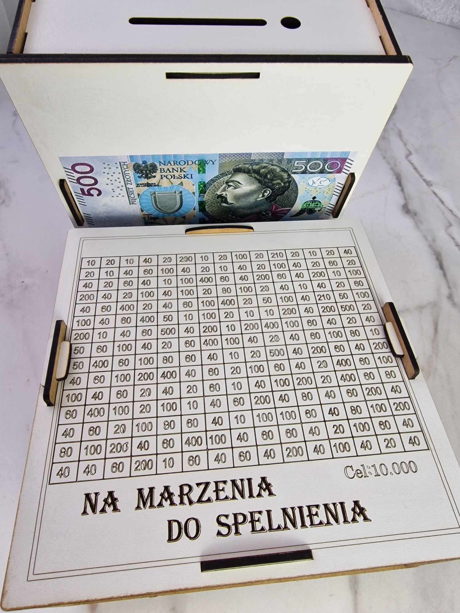 Skarbonka wykreślana docelowa