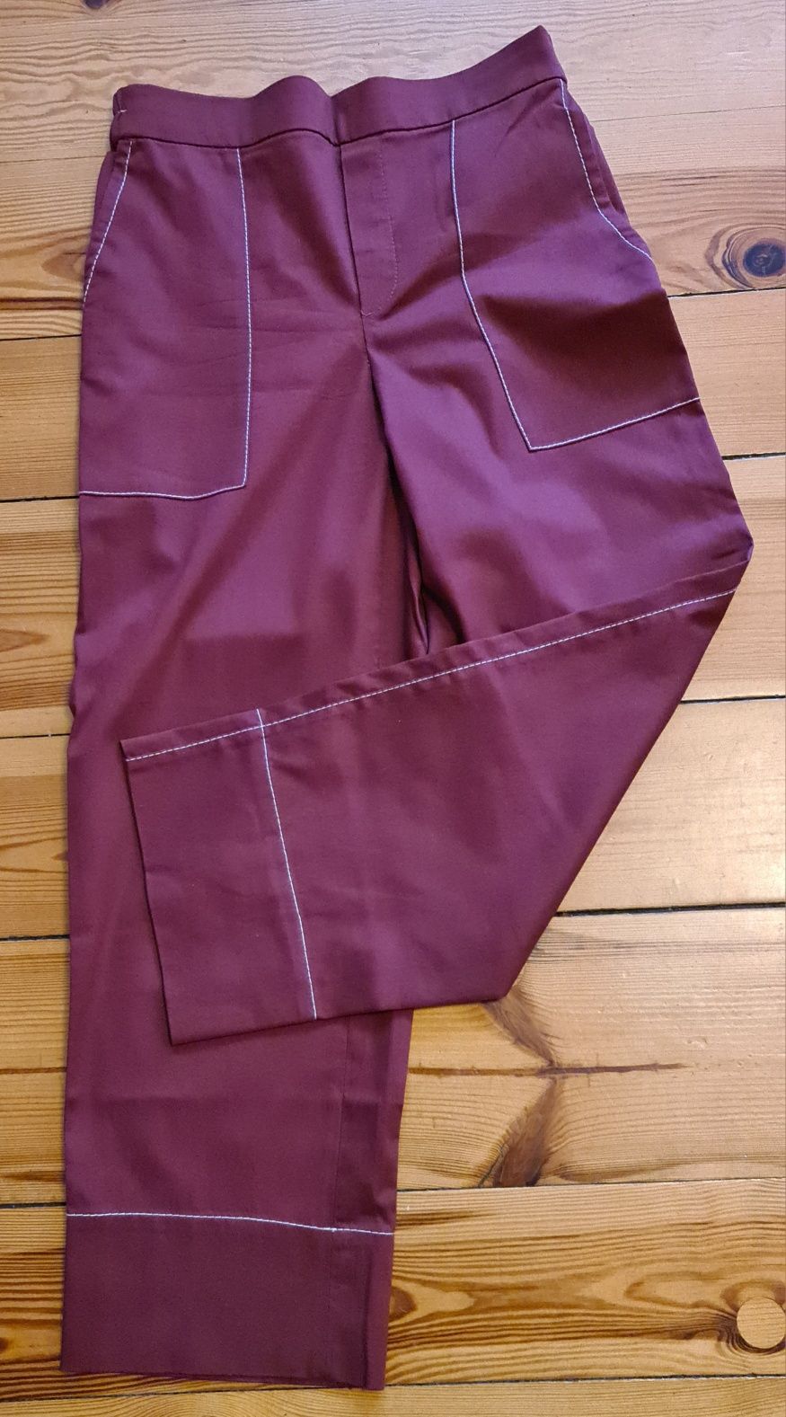Massimo Dutti - letnie spodnie z szerokimi nogawkami