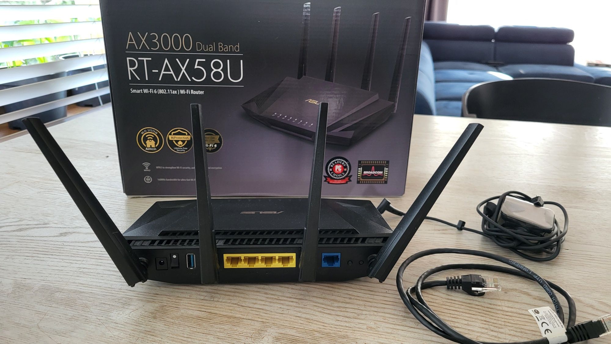 AX3000 RT-AX58U v2 ASUS Ruter WiFi 6 WPA3