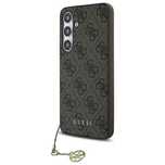Guess GUHCS24FEGF4GBR S24 FE S721 brazowy/brown hardcase 4G Charms Col