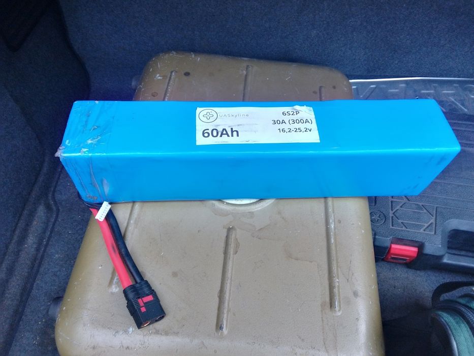 Акамулятор для електровелосипеда.литиевый. 16,2-25,2v 60Ah