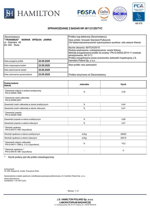 EkogroszekPułkownikWęgiel GroszekPułkownik Orzech Pułkownik 26-28MJ/kg