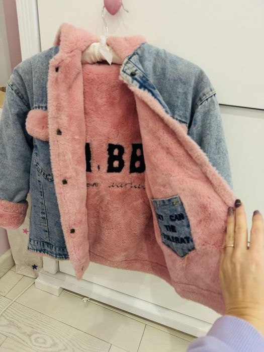 Джинсова утеплена парка, курточка 140