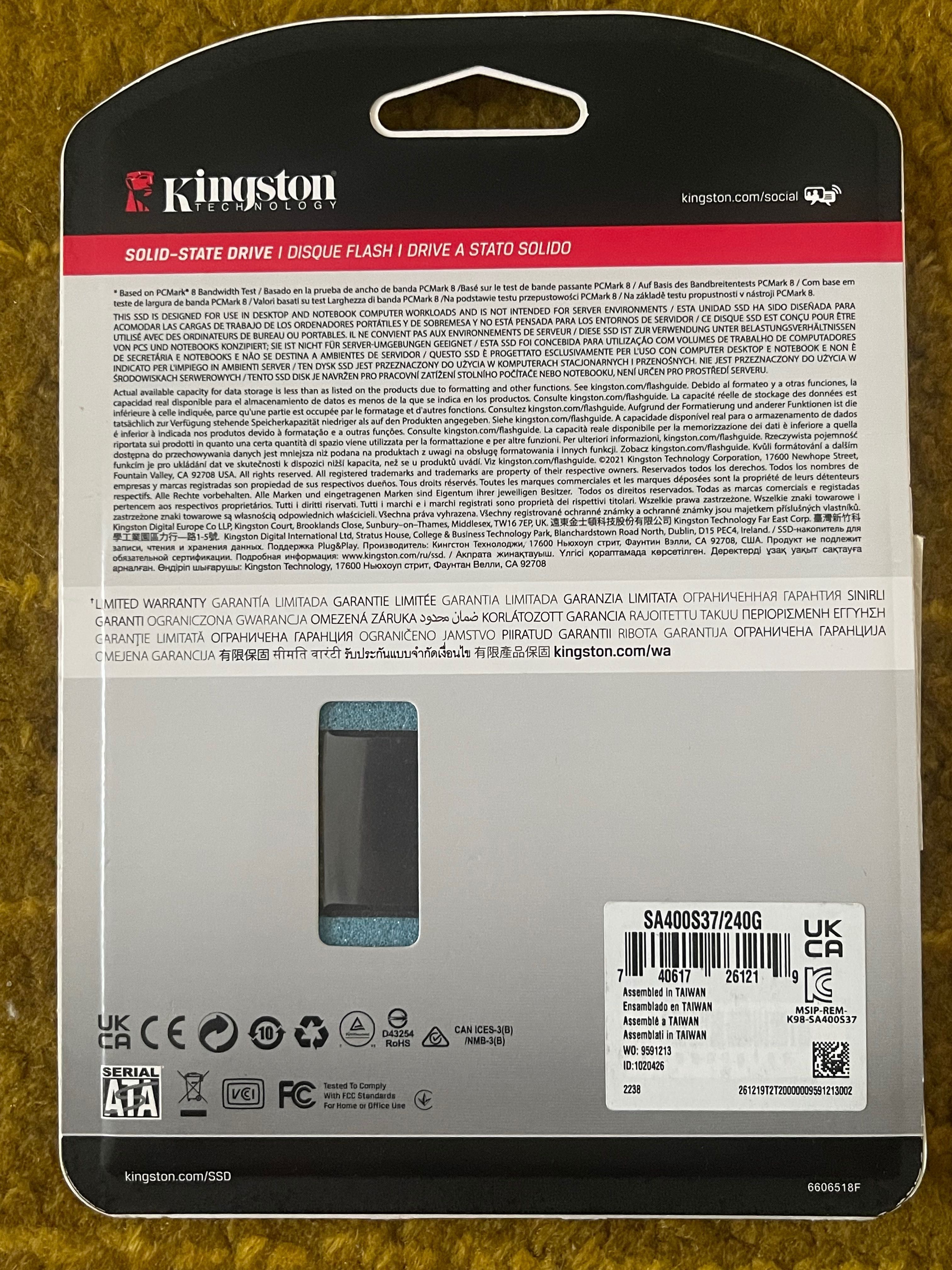 SSD-диск Kingston SSDNow A400 2,5" 240 Gb