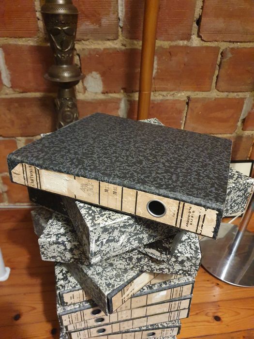 pastas de arquivo vintage