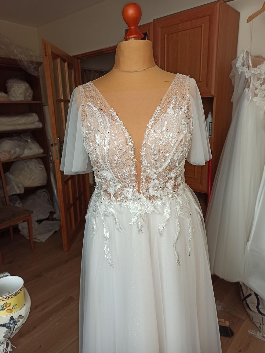 Suknia ślubna NOWE suknie ślubne PLUS SIZE duże rozmiary 48 50 52