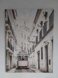 Obraz ,tramwaj w stylu retro ,80×60