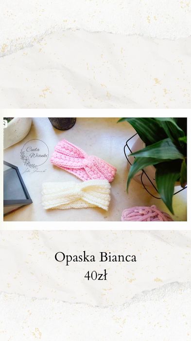 Opaska niemowlęca handmade rękodzieło dla dziewczynki