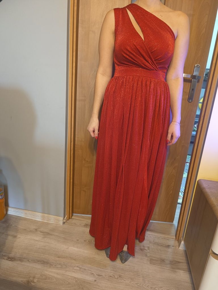 Czerwona długa sukienka Loola