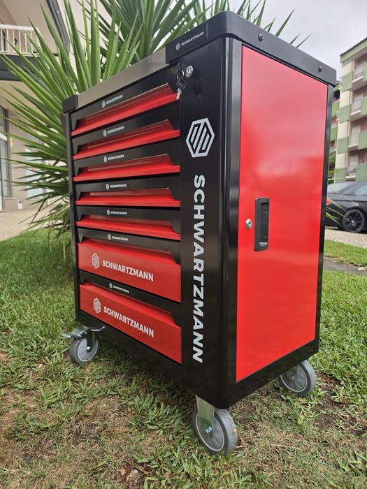 Carrinho de ferramentas 7 gavetas 6 completas novo