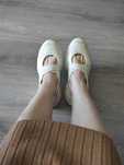 Sportowe baleriny letnie sneakersy kremowe Zara jak nowe